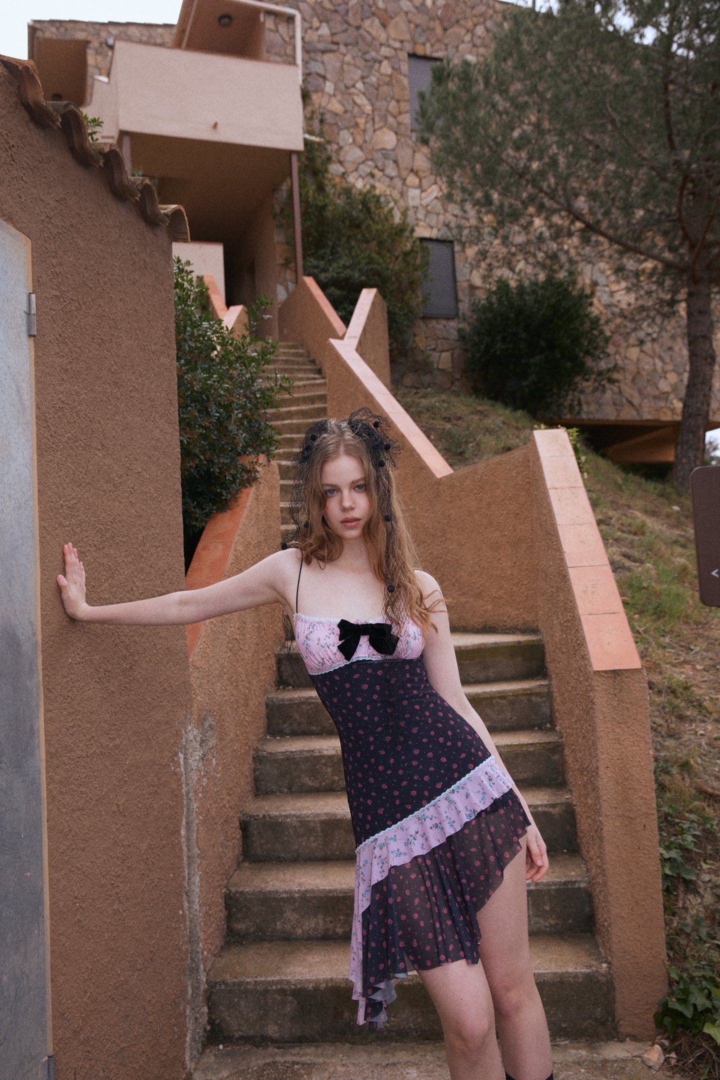 MINPURA Purple Foral Mini Dress