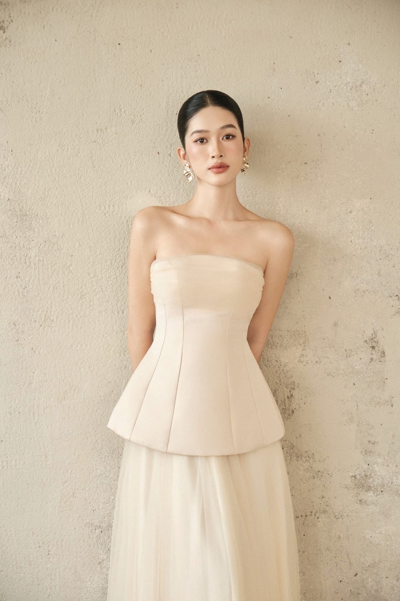 DELICIAE Nude Laurel Top & Nancy Skirt