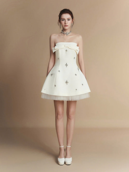 LAMORIS White Florence Mini Dress