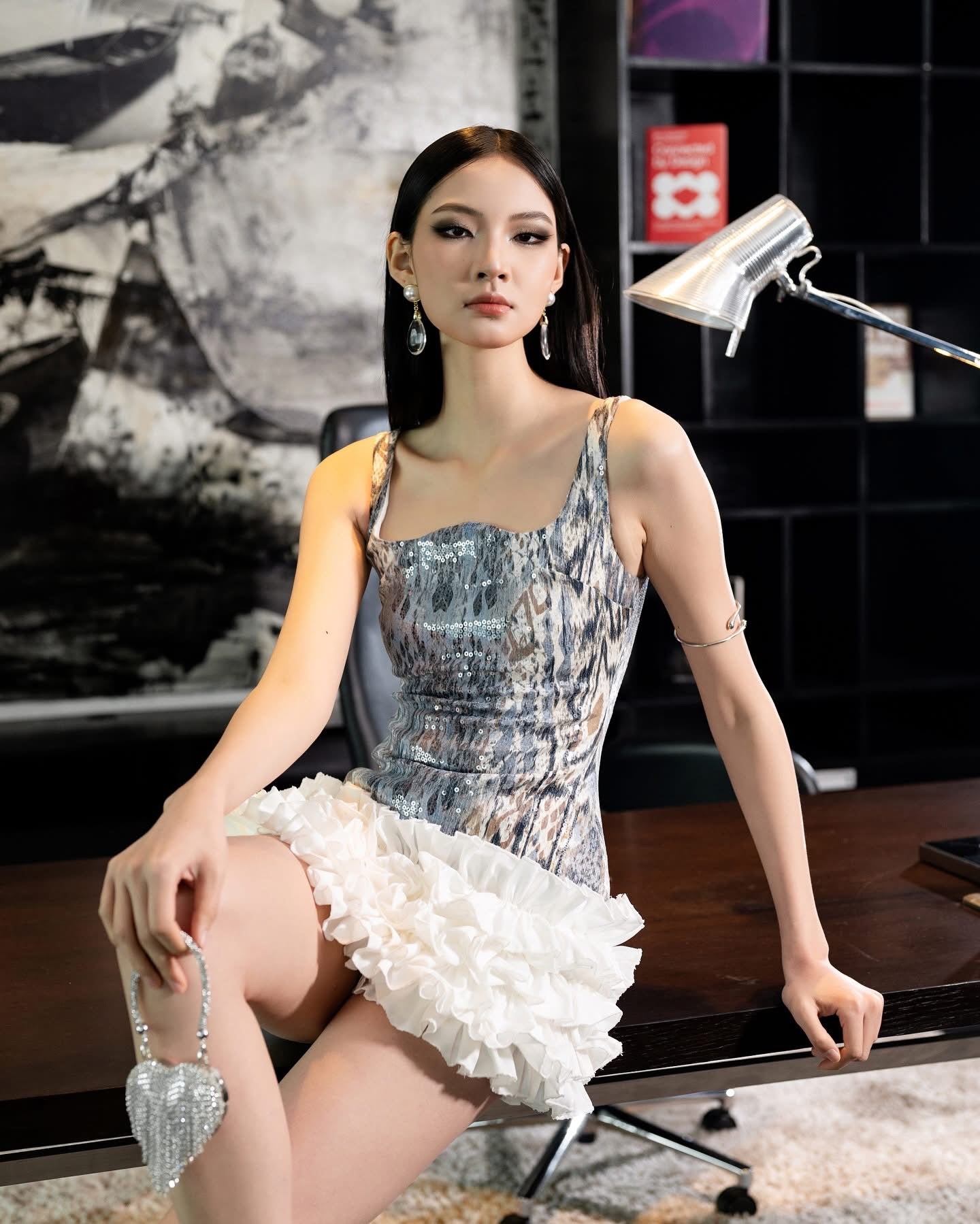 KATHY ATELIER Sliver Shining Mini Dress