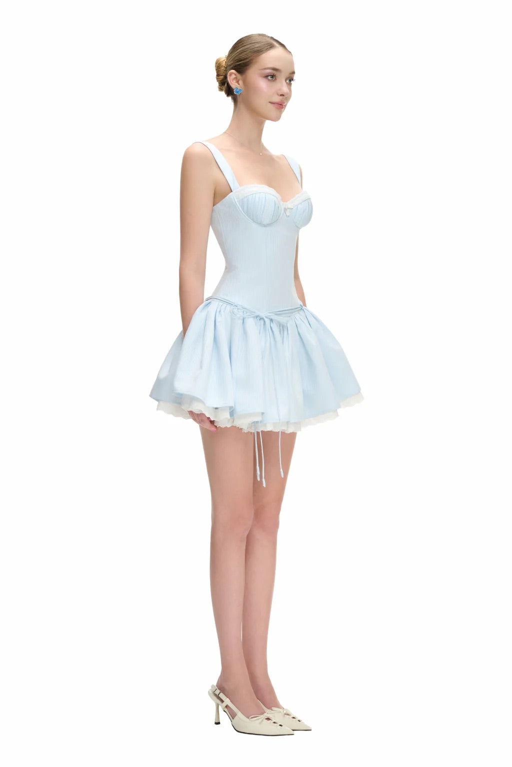 JUBIN Blue Fauna Mini Dress