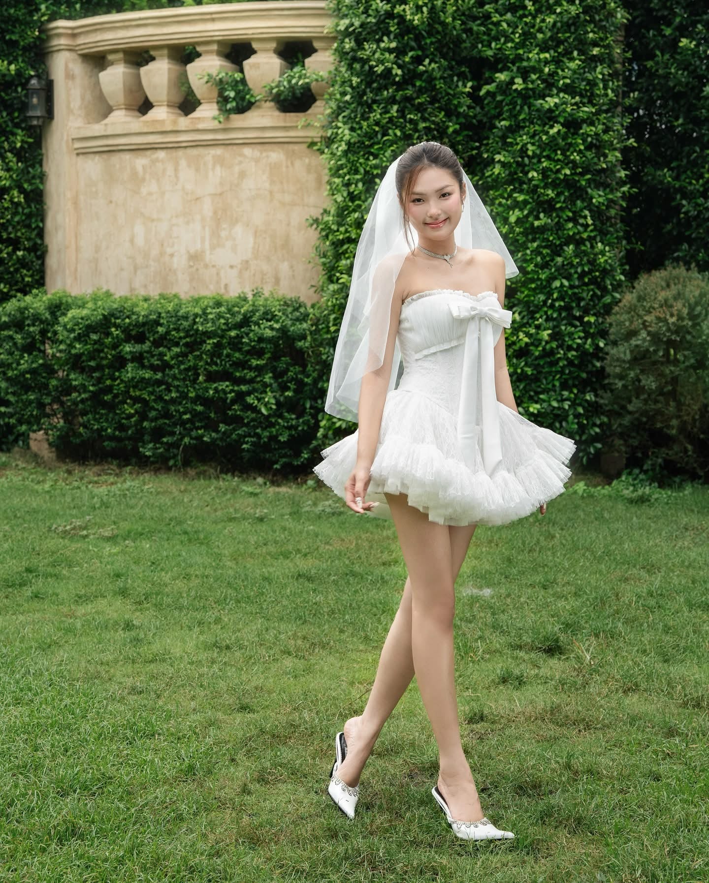 LANE CI White Bella Mini Dress