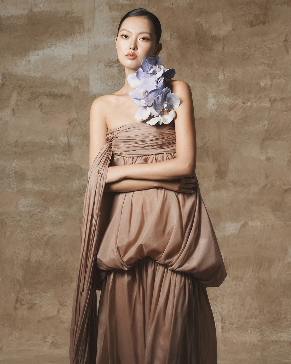 BYDI Fairycore Elegant Vacation Blue Mosa Maxi Dress