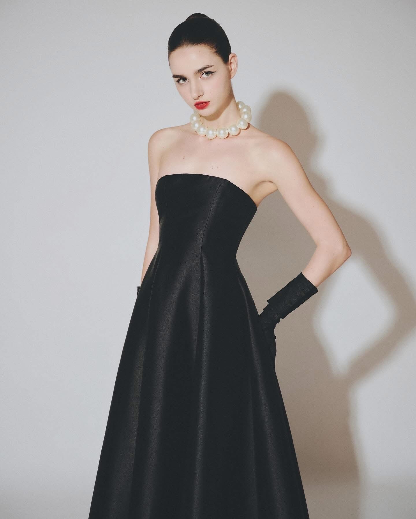 DELICIAE Cream Elegant Minimalist Athena Maxi Dress