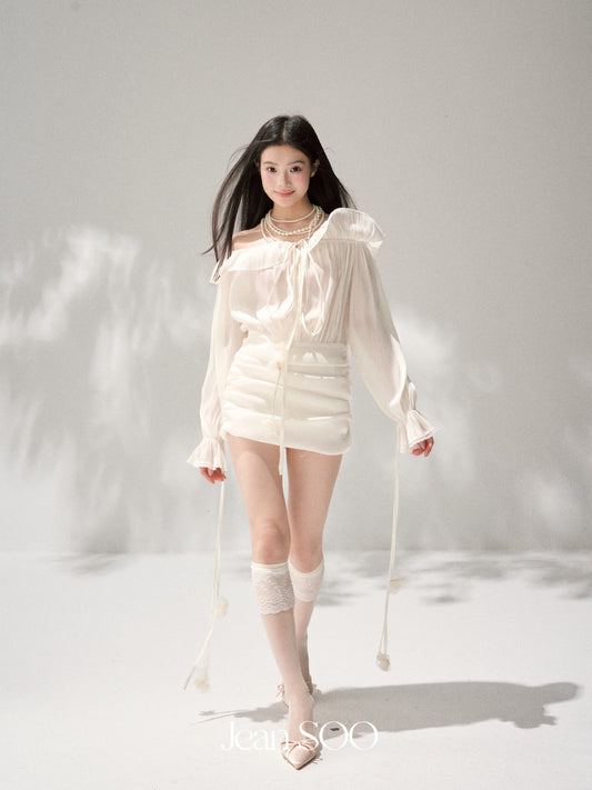 JEAN SOO Sweet Vacation White Floral Mini Dress