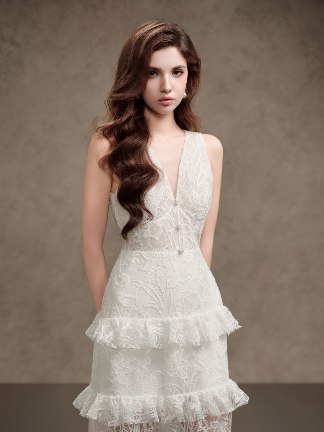 DELICATE White maxi dress