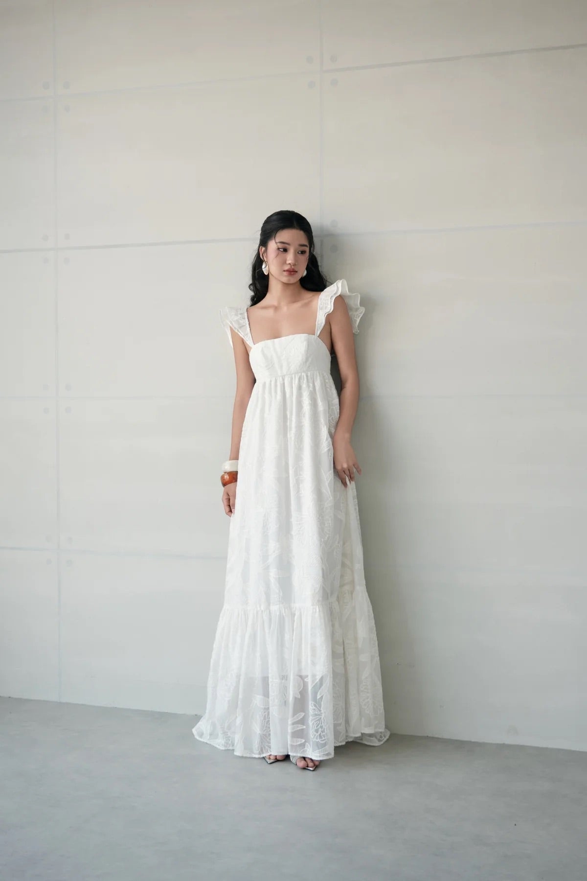 DELICIAE White Annie Maxi Dress