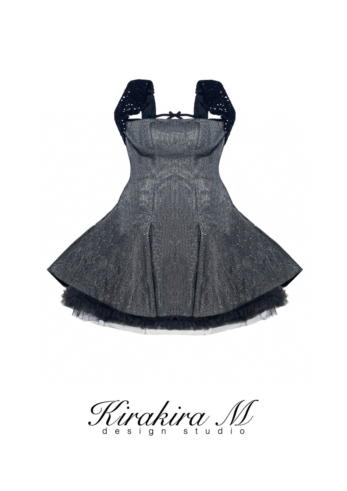 KIRAKIRA M Silver grey sparkle backless mini dress Hadlyn KIRAKIRA M Silver grey sparkle backless mini dress Hadlyn