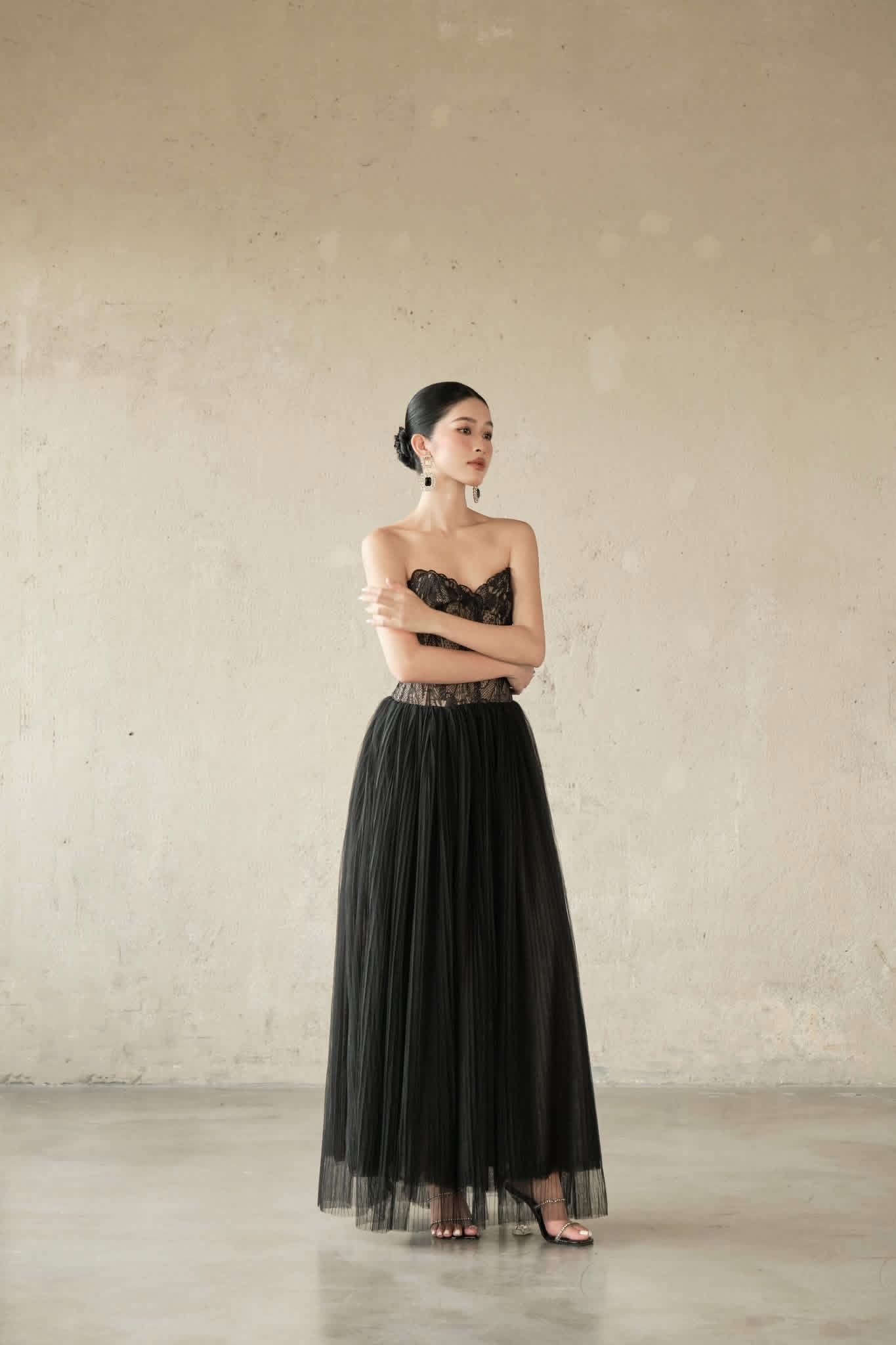 DELICIAE Black Carly Maxi Dress