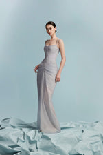 Blue Demi Tulle Maxi Dress