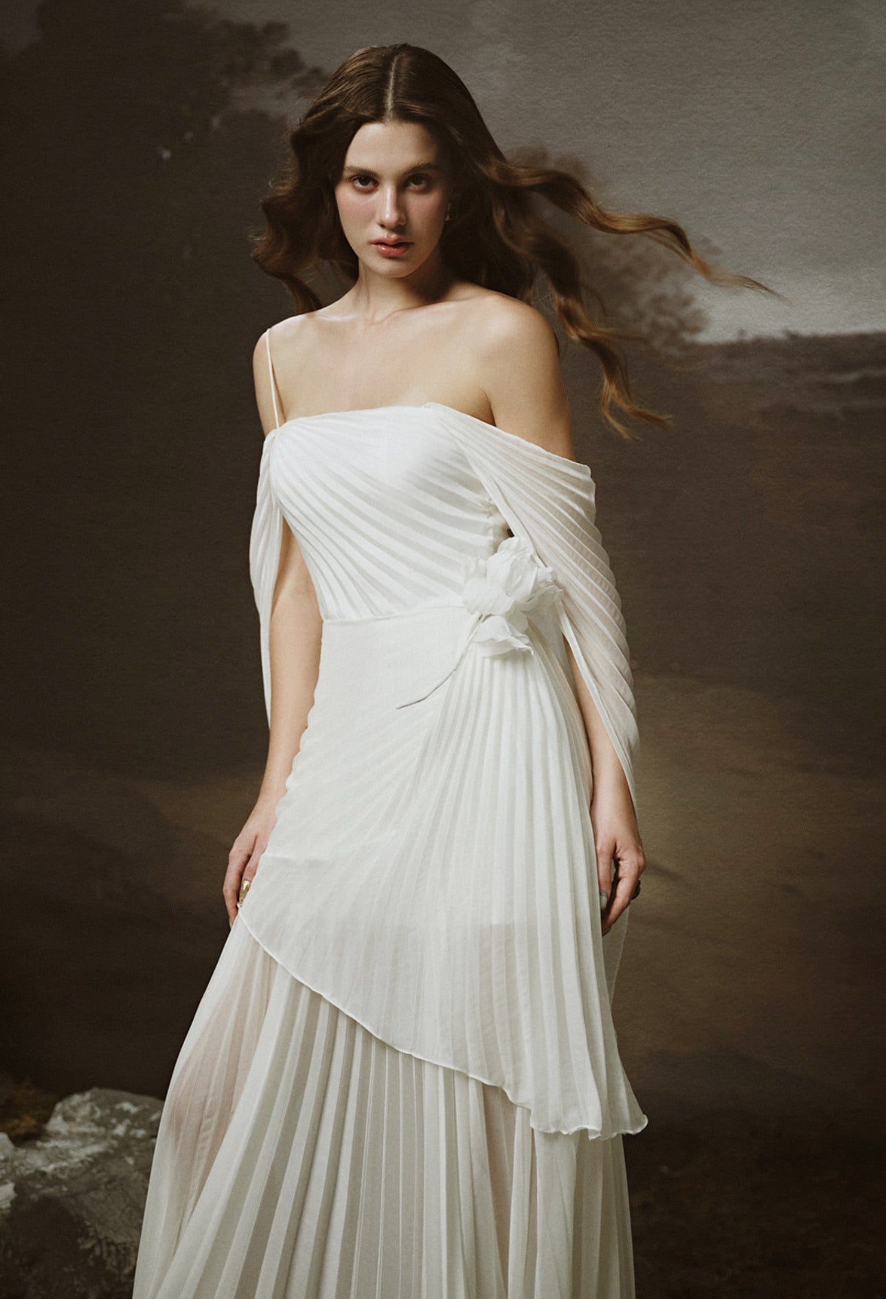 LINH PHUNG White Elysia Maxi Dress