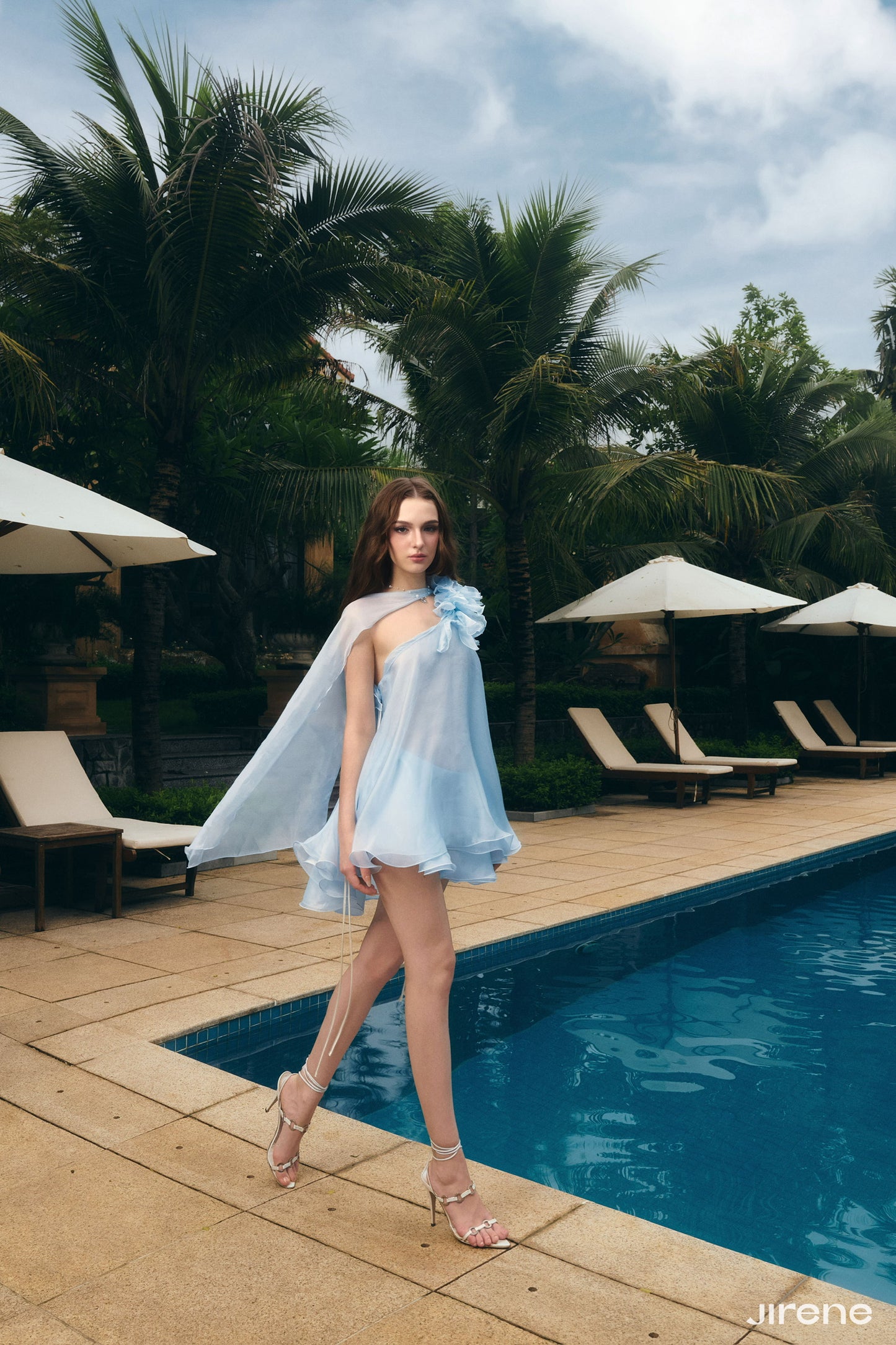 JIRENE Blue Chantia Mini Dress