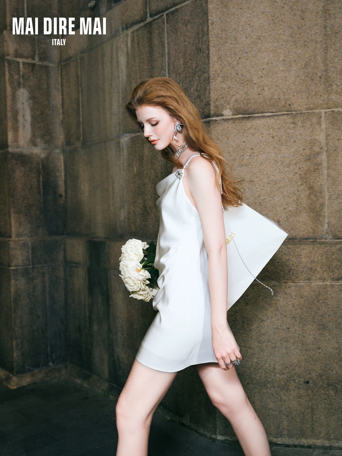 MAI DIRE MAI White Mini Dress