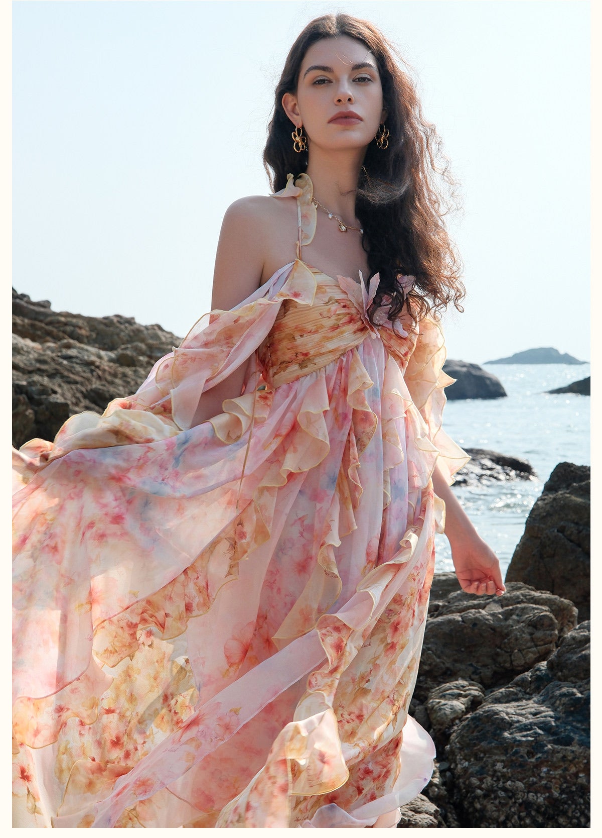 SHEERLUCK Pink Guggi Vacation Mini Dress