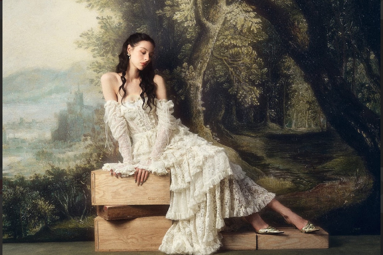 LINHPHUNG White Lace Elowen Maxi Dress