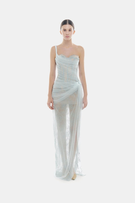 MONTSAND Blue Mara Maxi Dress