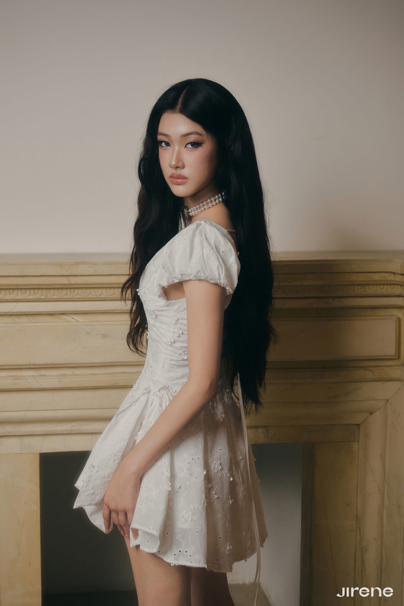 JIRENE White Blur Mini Dress