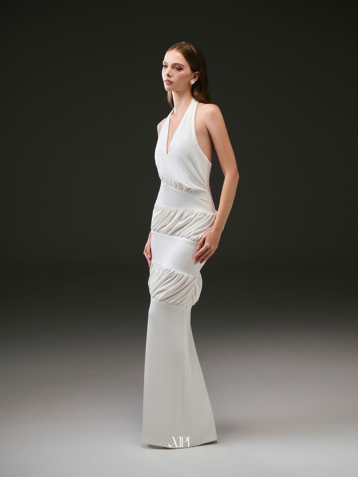 XIPI White Volta Maxi Dress