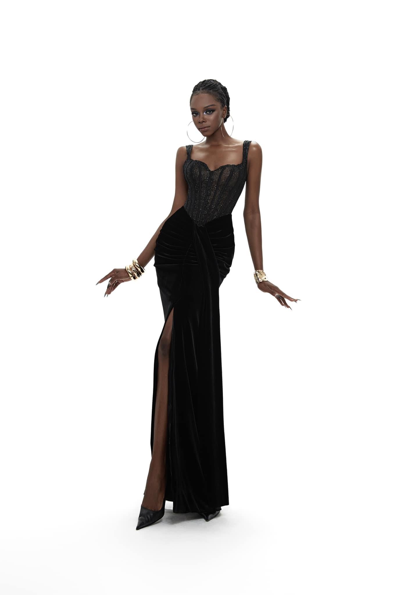 MAEL FEMME BLACK MAXI DRESS