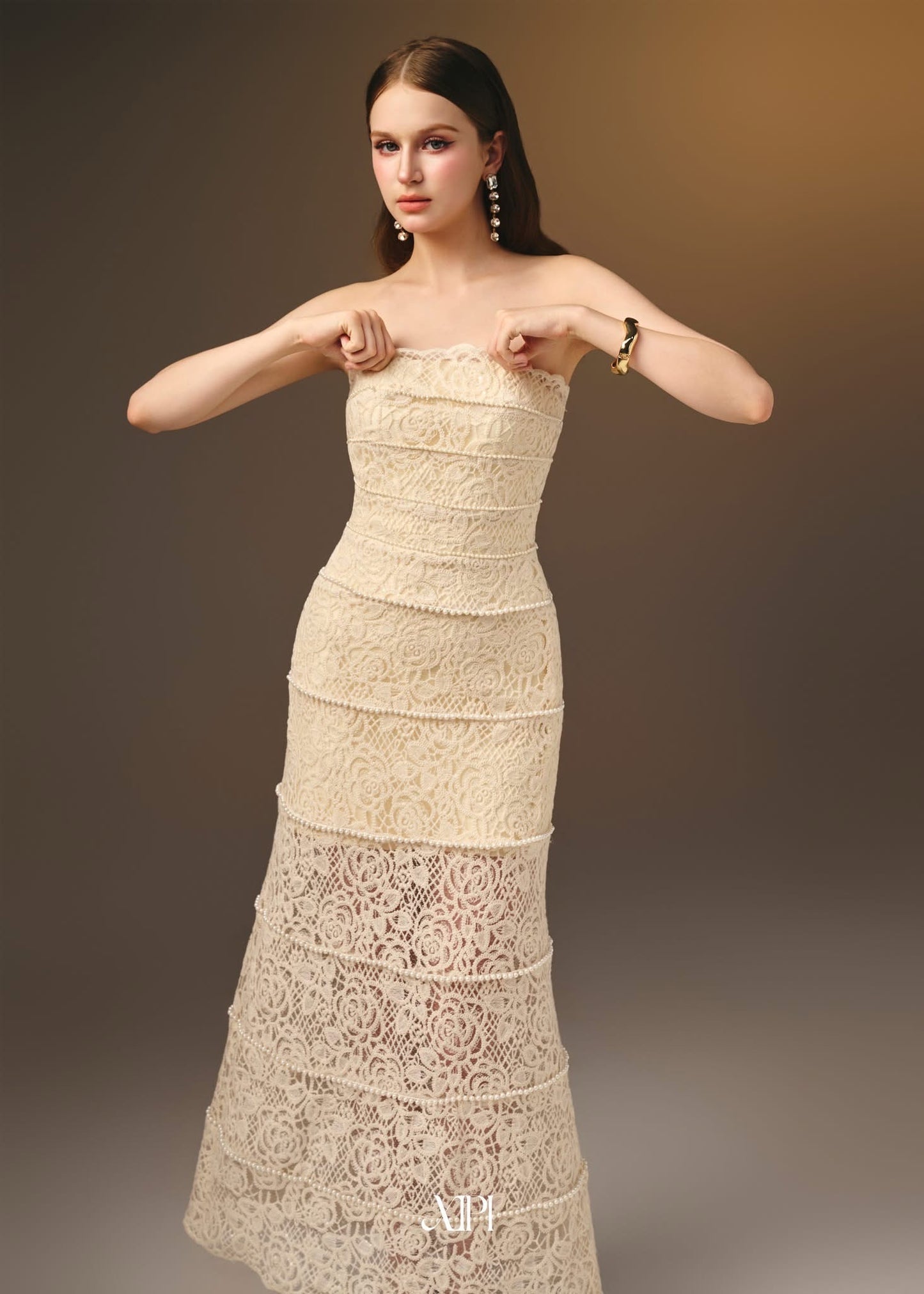 XIPI Yellow Cream Yvonne Maxi Dress
