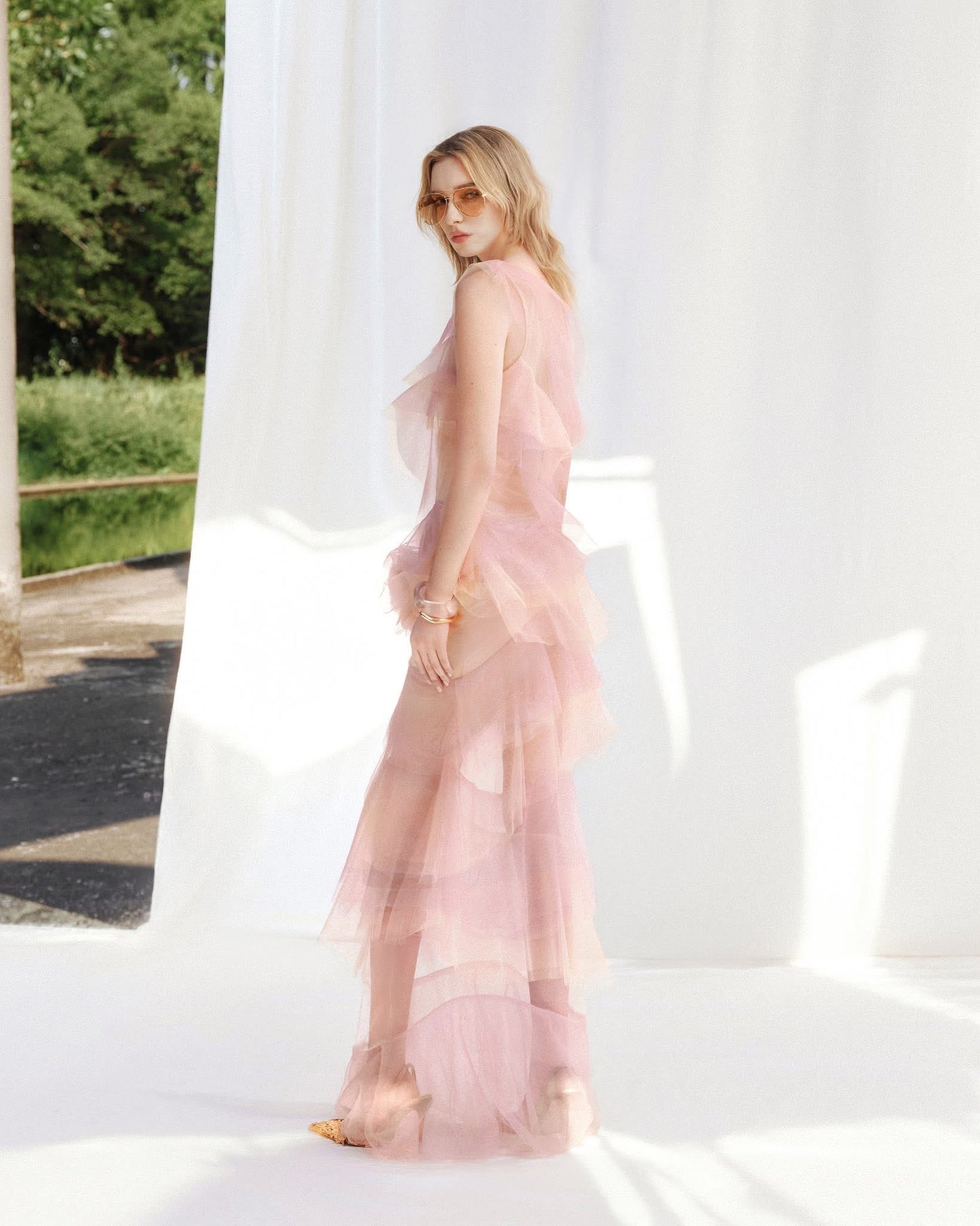 MUSTHAVE Fairycore Elegant Pink Alice Midi Dress
