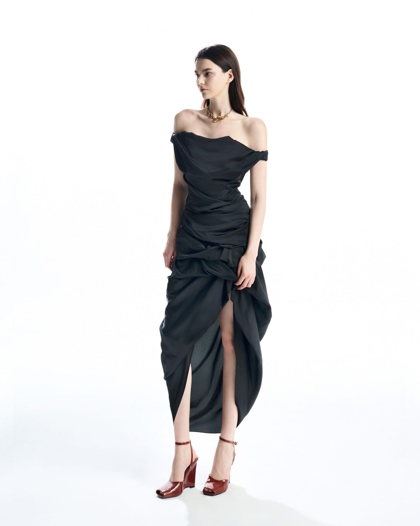MUSTHAVE Black Midi Dress