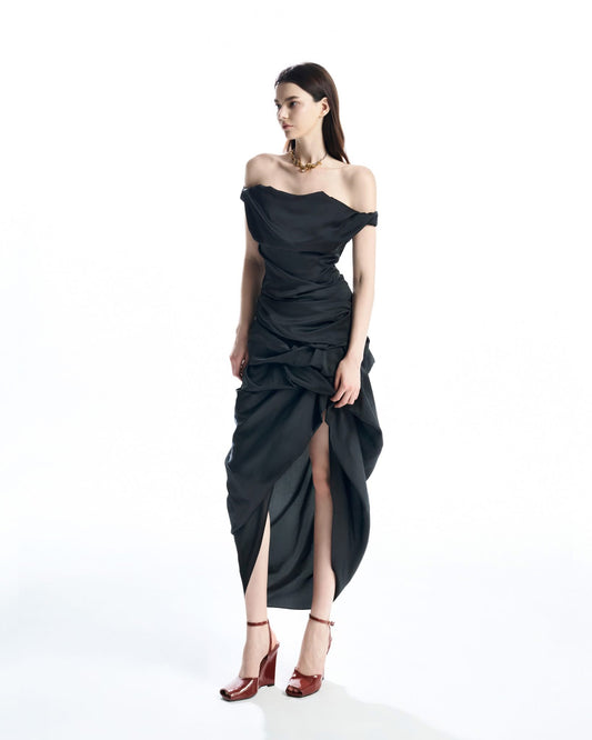 MUSTHAVE Black Midi Dress