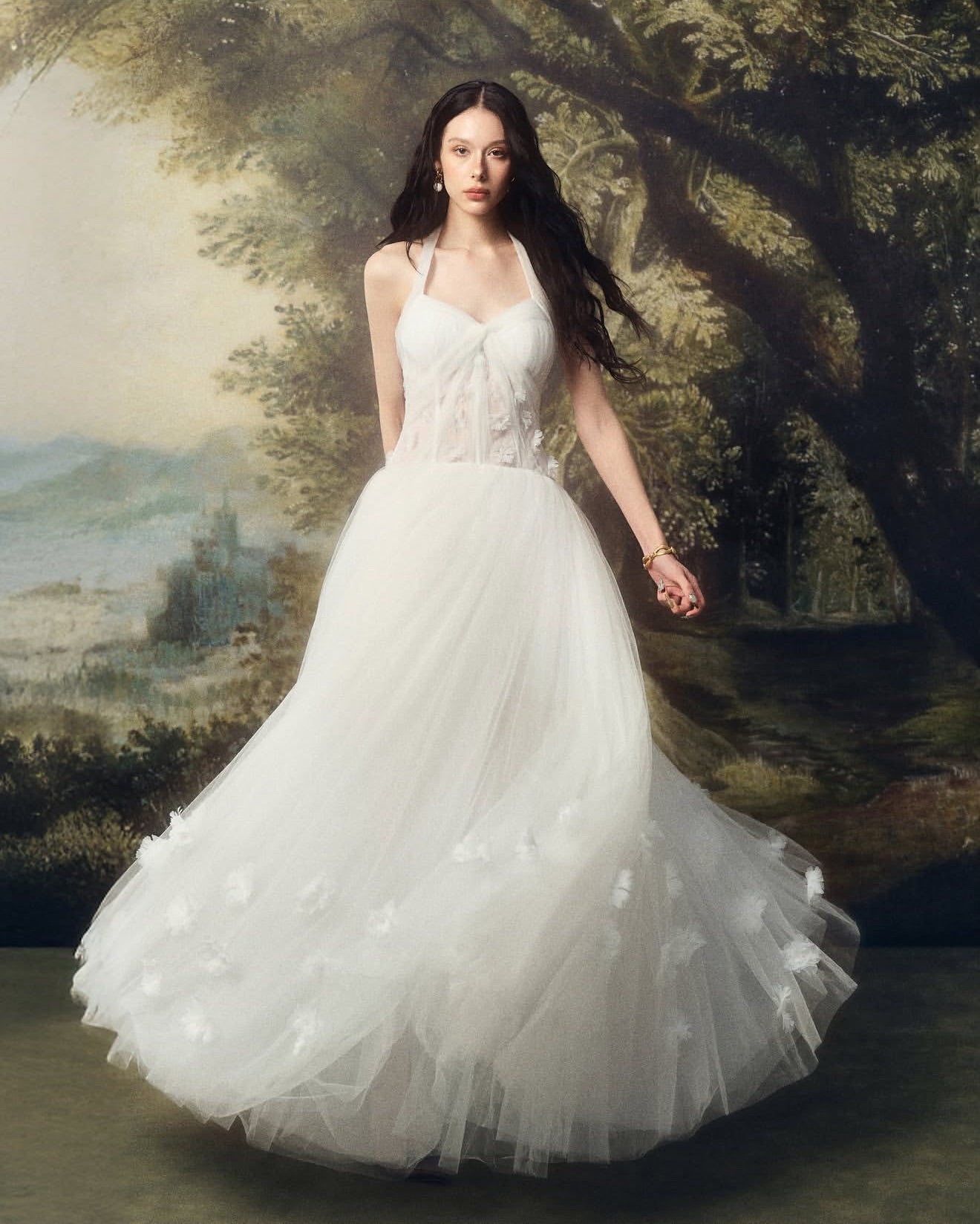LINHPHUNG White Nubelia Gauze Maxi Dress