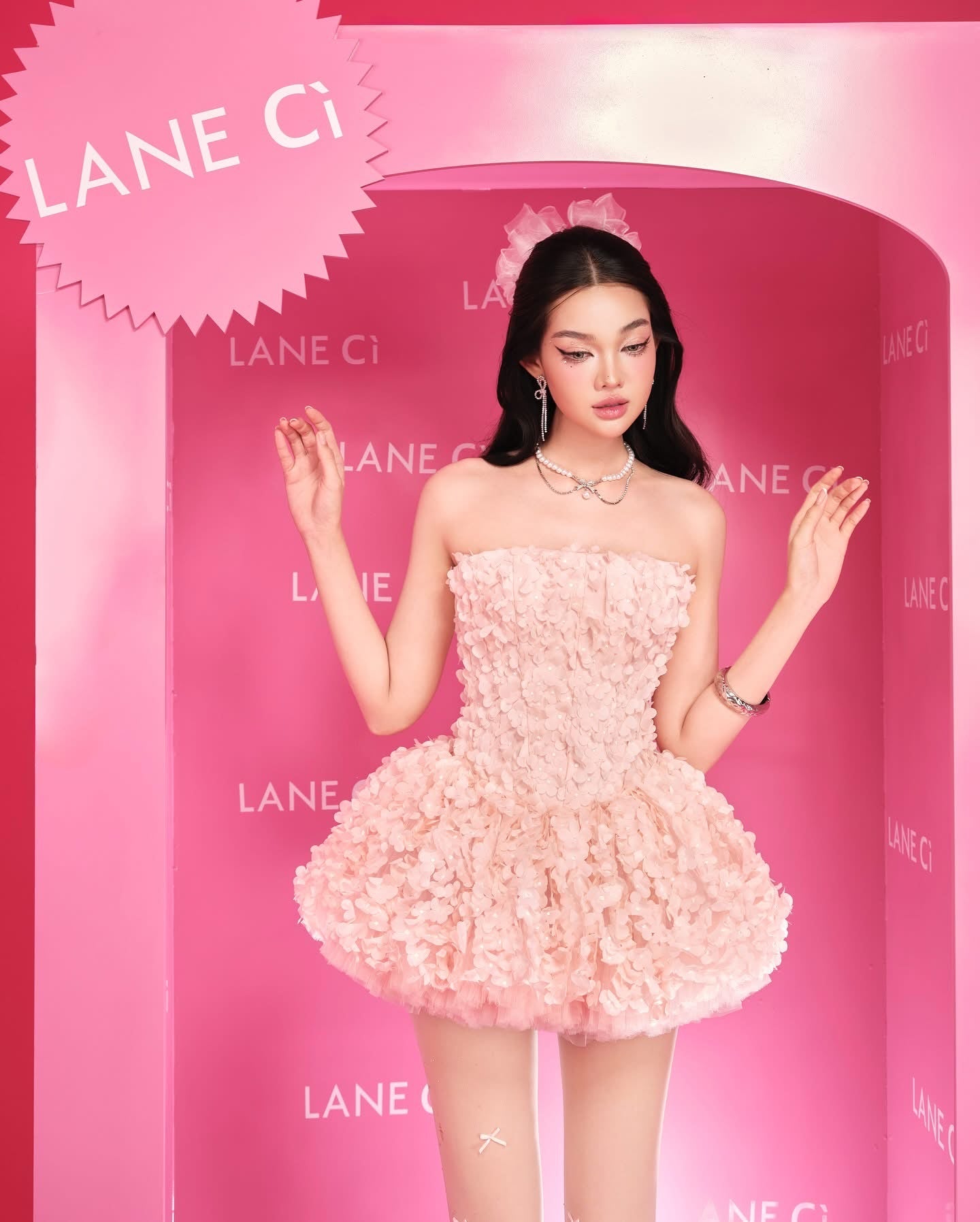 LANE CI Pink Misa Mini Dress