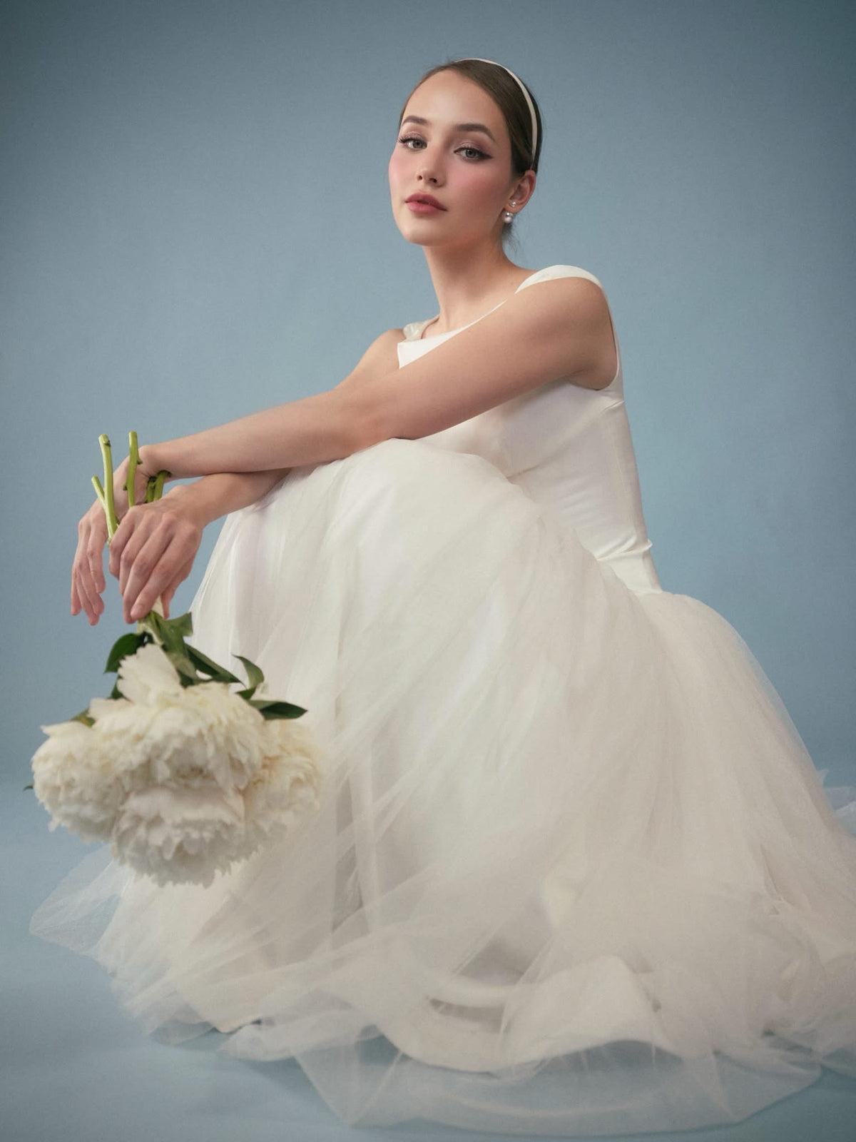 White Swan Tulle Romantic Midi Dress