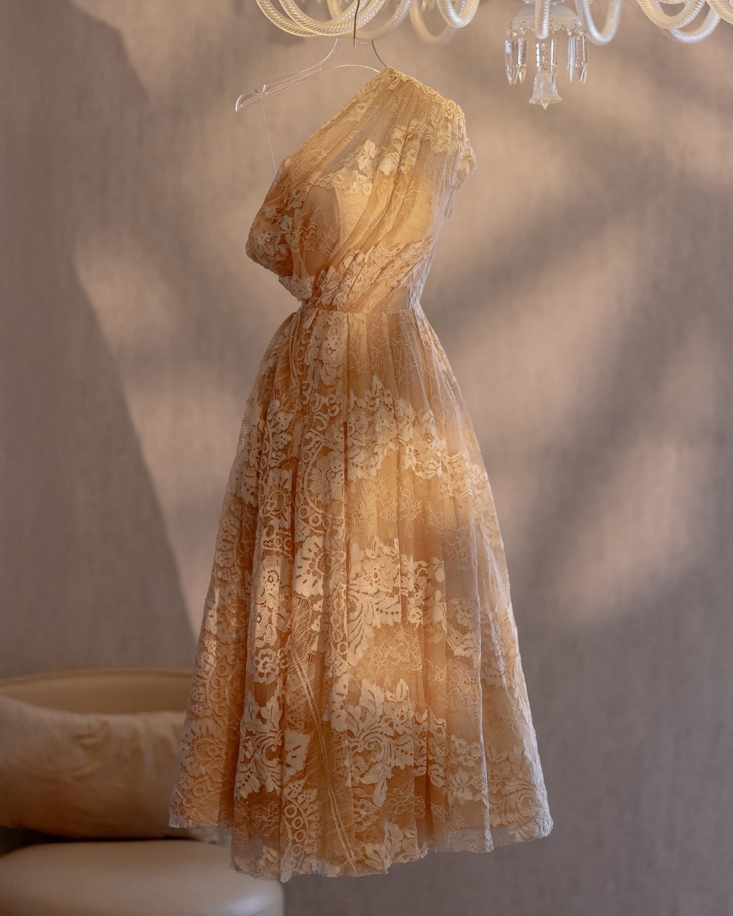 LOVELYN Nude Elegant Vacation Eclipse Maxi Dress