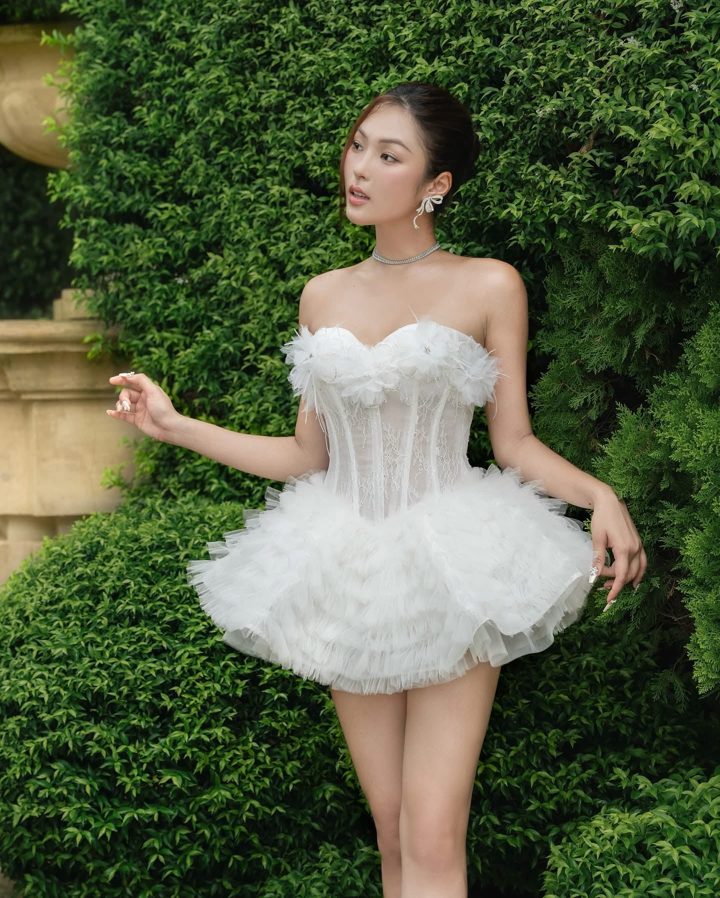 LANE CI White Karen Mini Dress