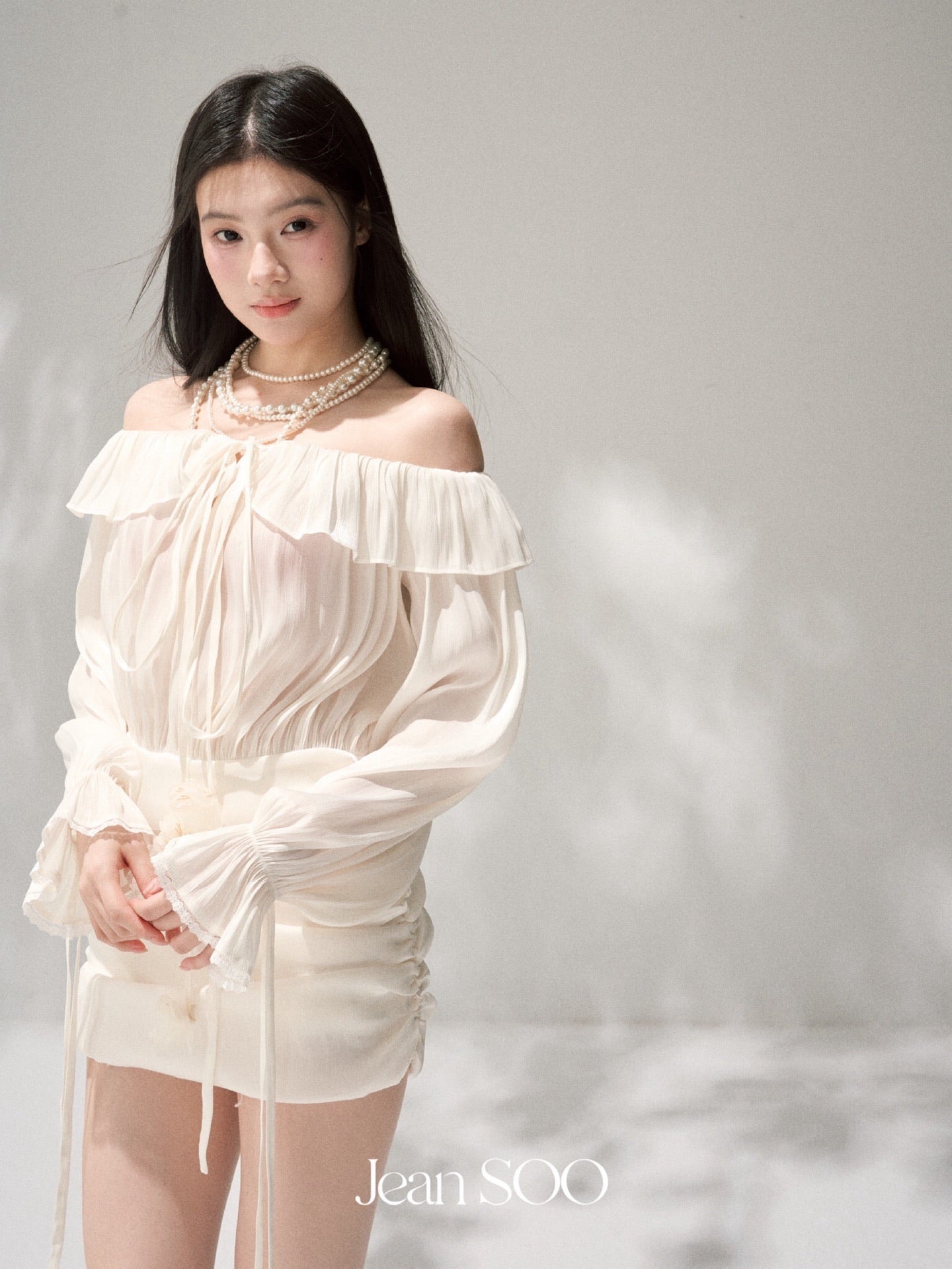 JEAN SOO Sweet Vacation White Floral Mini Dress
