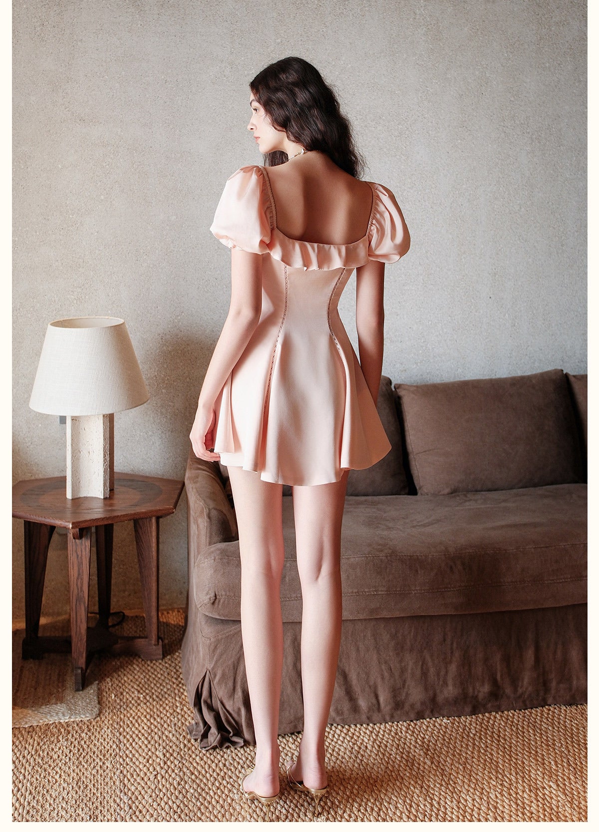 SHEERLUCK Red Floral Florette Vacation Mini Dress