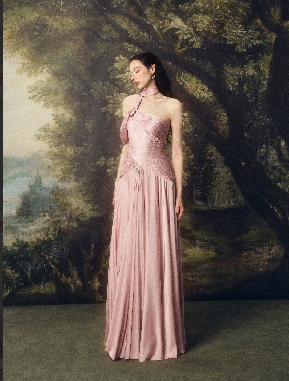 LINHPHUNG Pink Pleated Lysora Maxi Dress