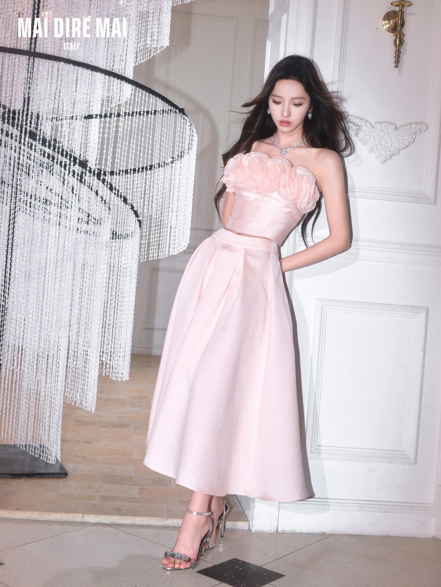 MAI DIRE MAI Pink Flower Top & Skirt