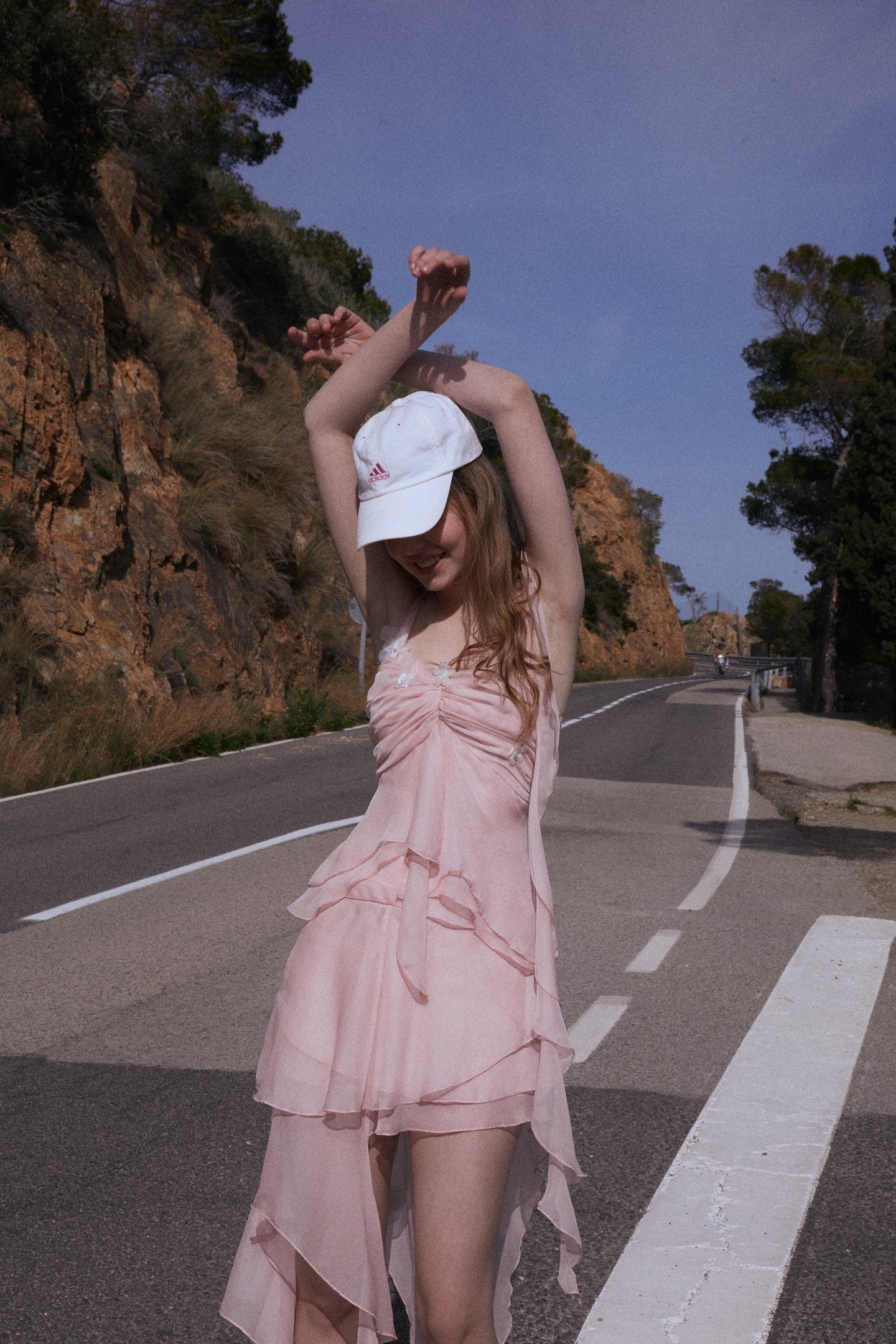 MINPURA Pink Scalloped Edge Mini Dress