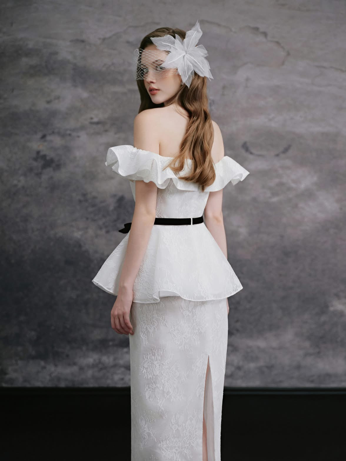 DELICATE White Kelly Top & Skirt