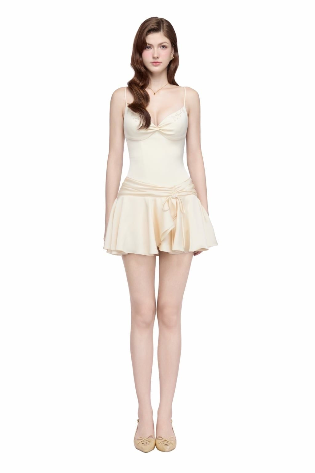 JUBIN White Scarlett Mini Dress