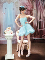 Chengchengling Embroidered Breast Braced Mini Dress