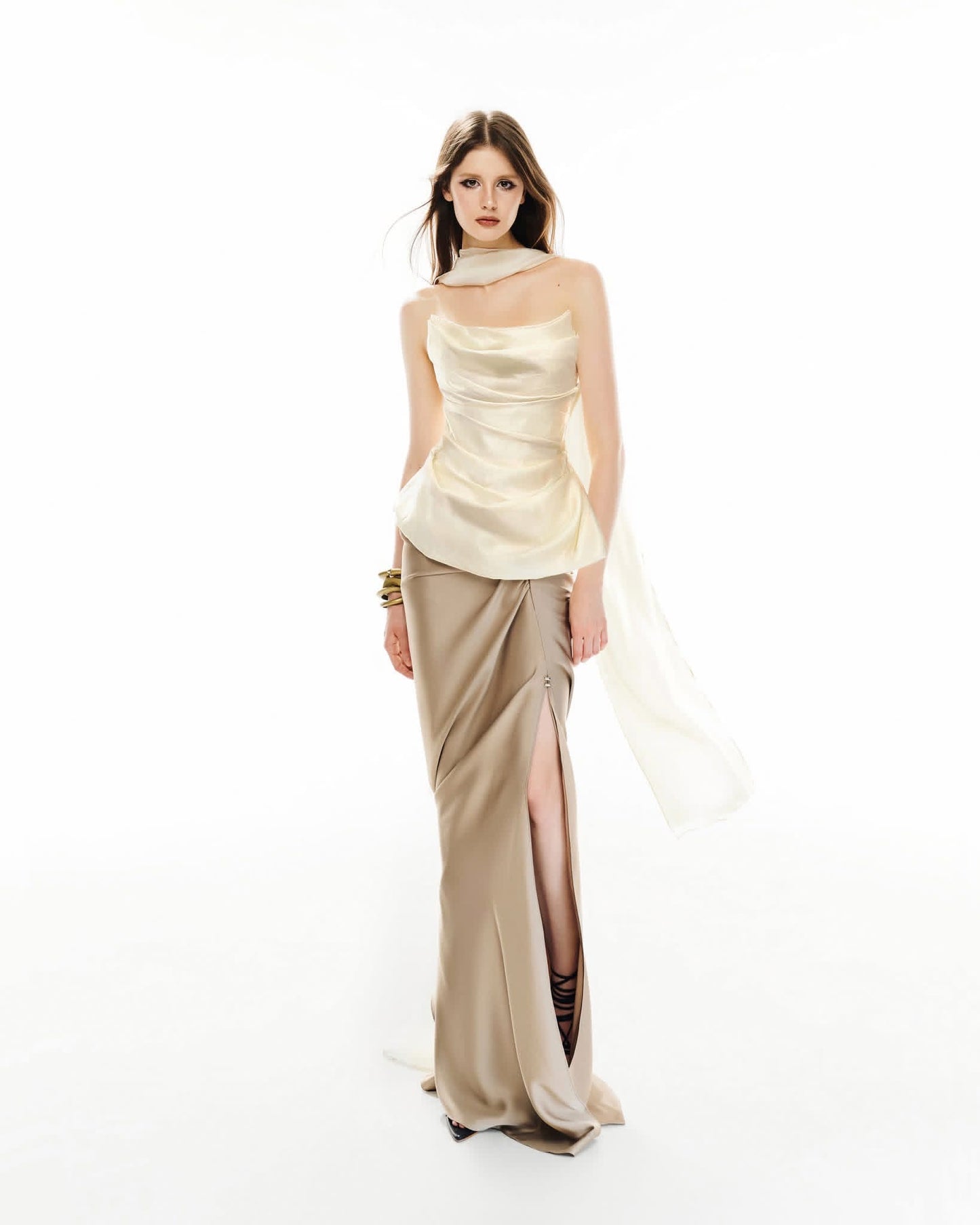 MUSTHAVE Brown Silk Skirt