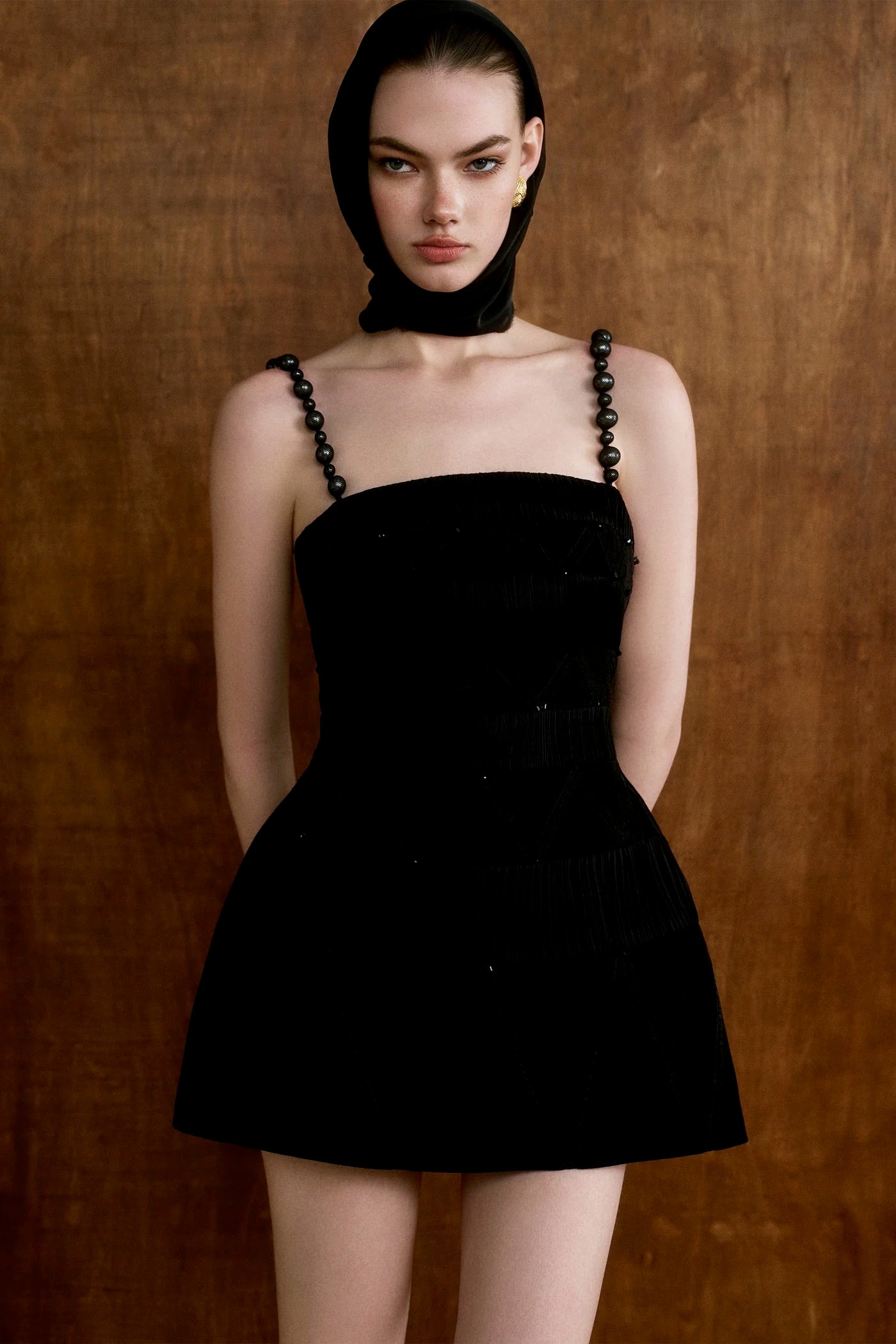 CICI Black Elegant Sweet Felicia Mini Dress