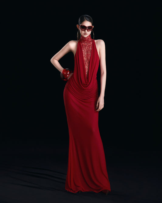 MAEL FEMME Red Auralis Maxi Dress