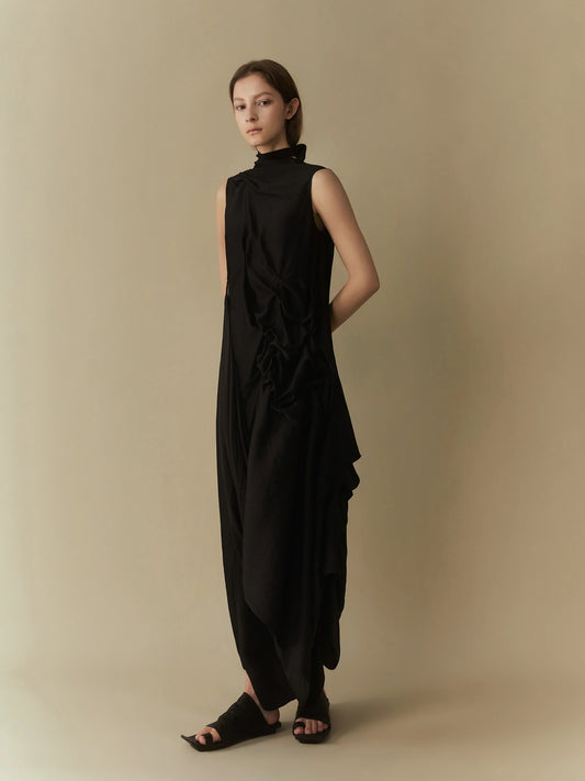 ELYWOOD BLACK ONE-PIECE MAXI DRESS