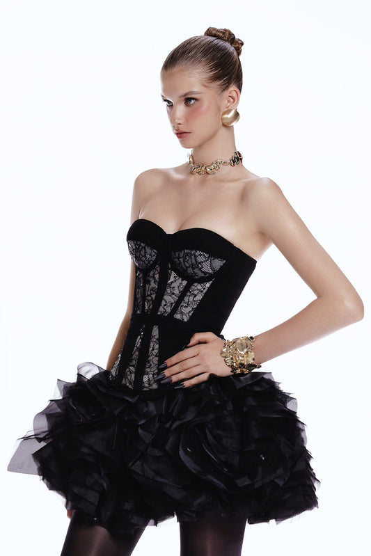 MAEL FEMME Black Top & Mini Skirt