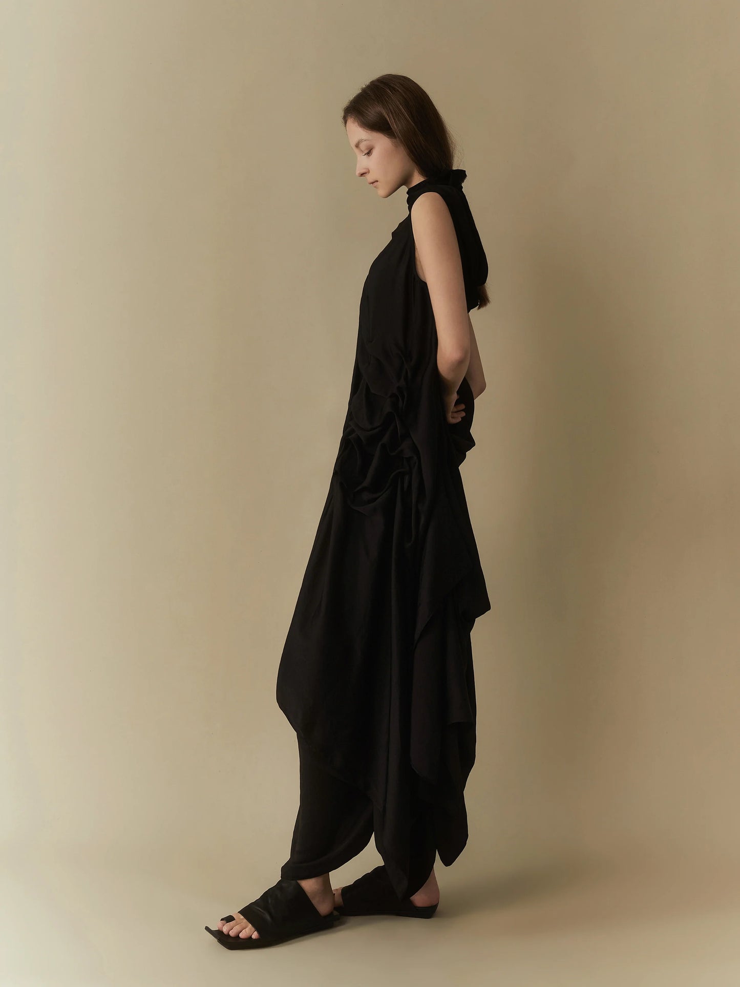 ELYWOOD BLACK ONE-PIECE MAXI DRESS