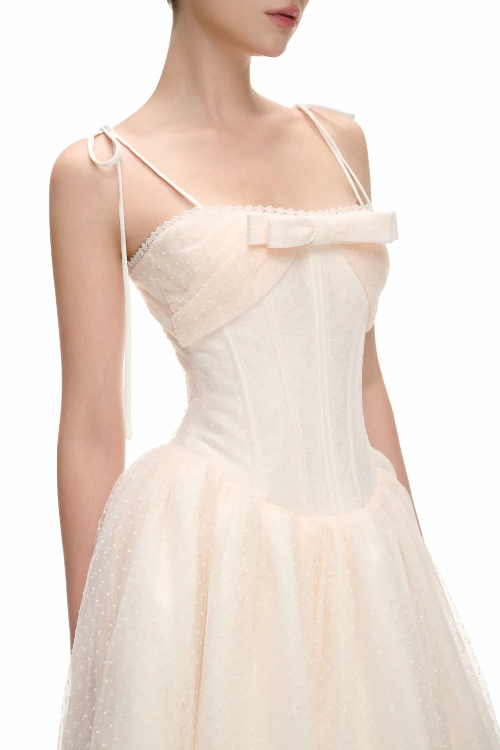 JUBIN White Midi Dress