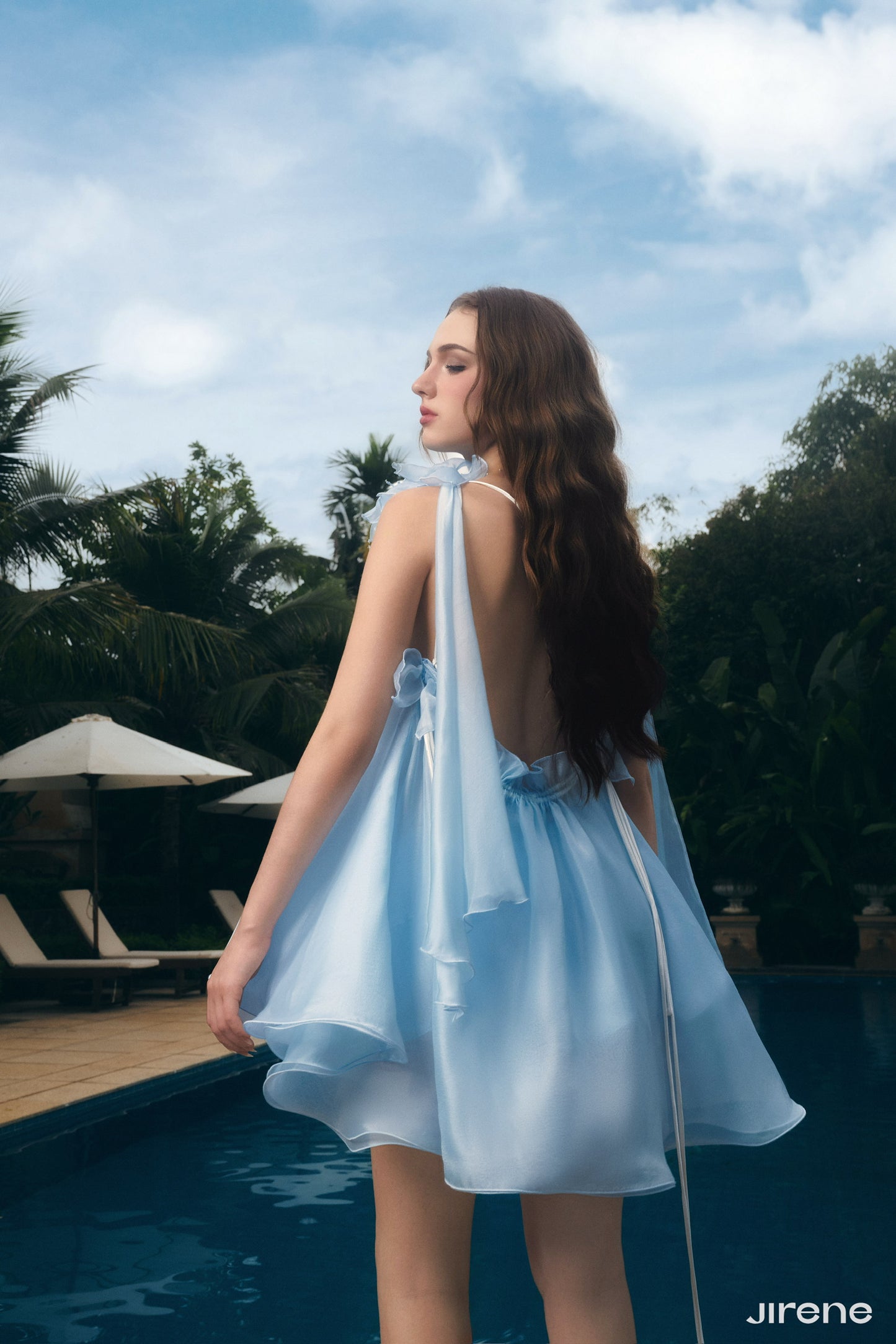 JIRENE Blue Chantia Mini Dress