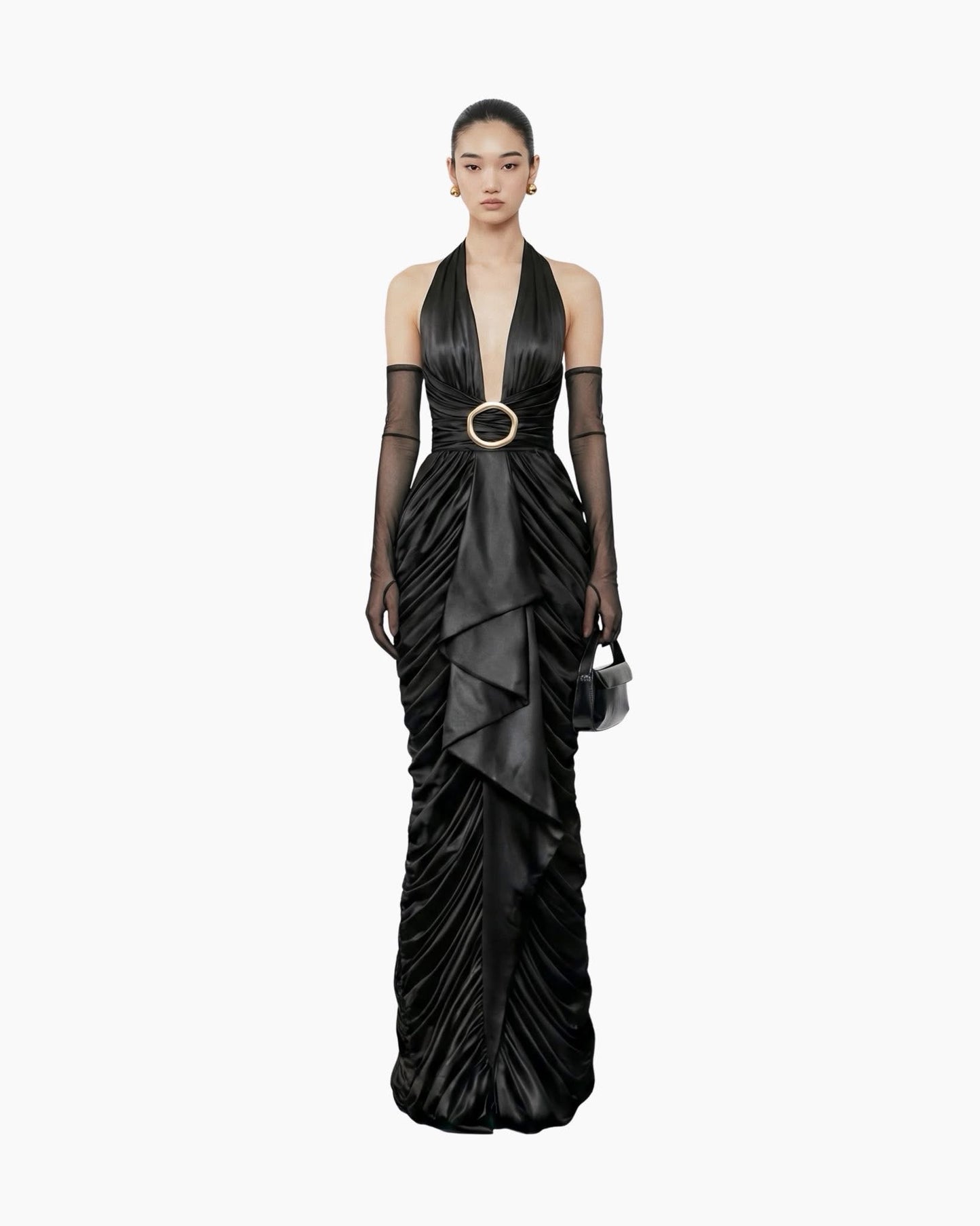 MAEL FEMME Sexy Vacation Brown Nyrella Maxi Dress