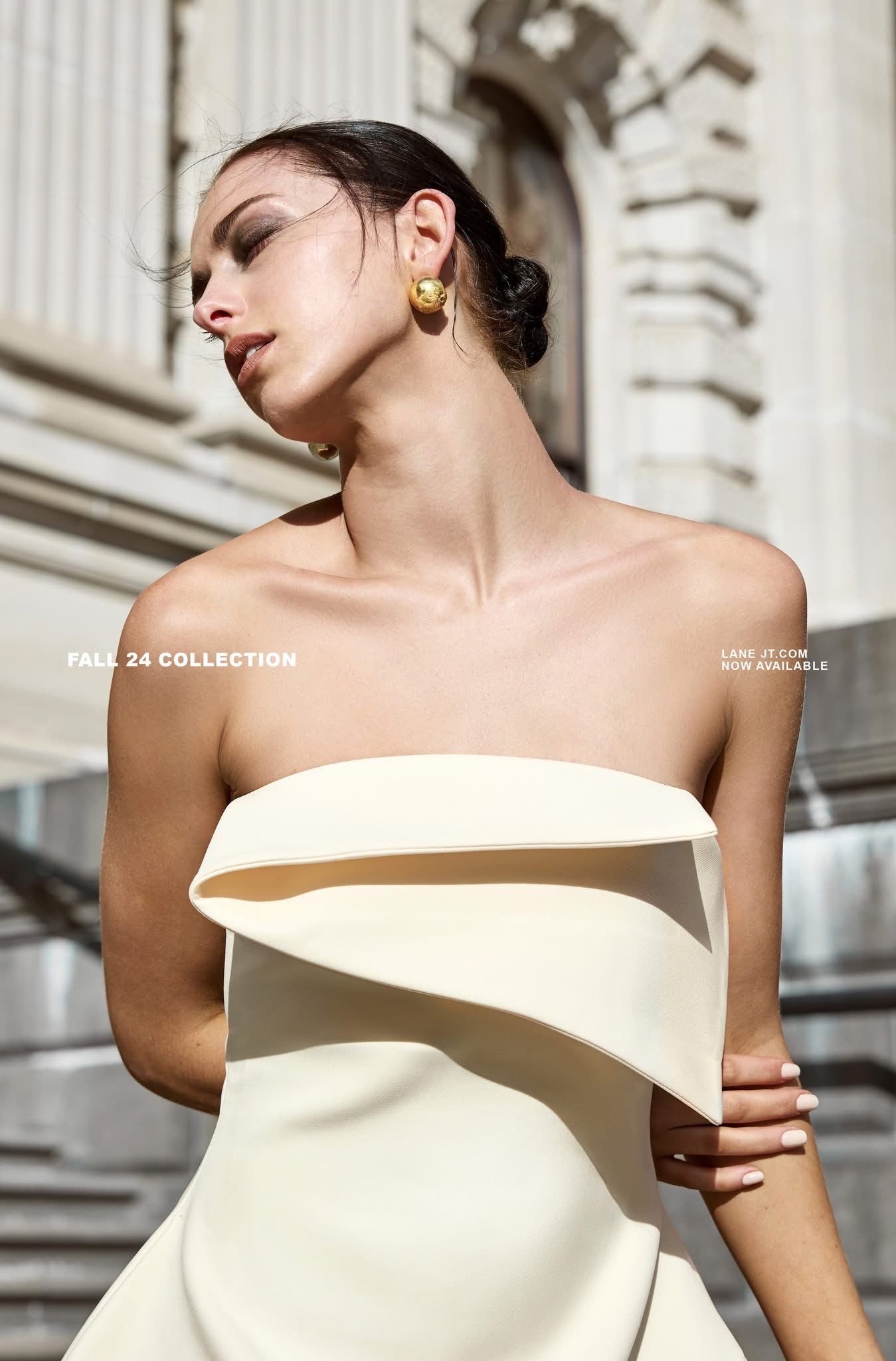 LANE JT White Evie Origami Mini Dress